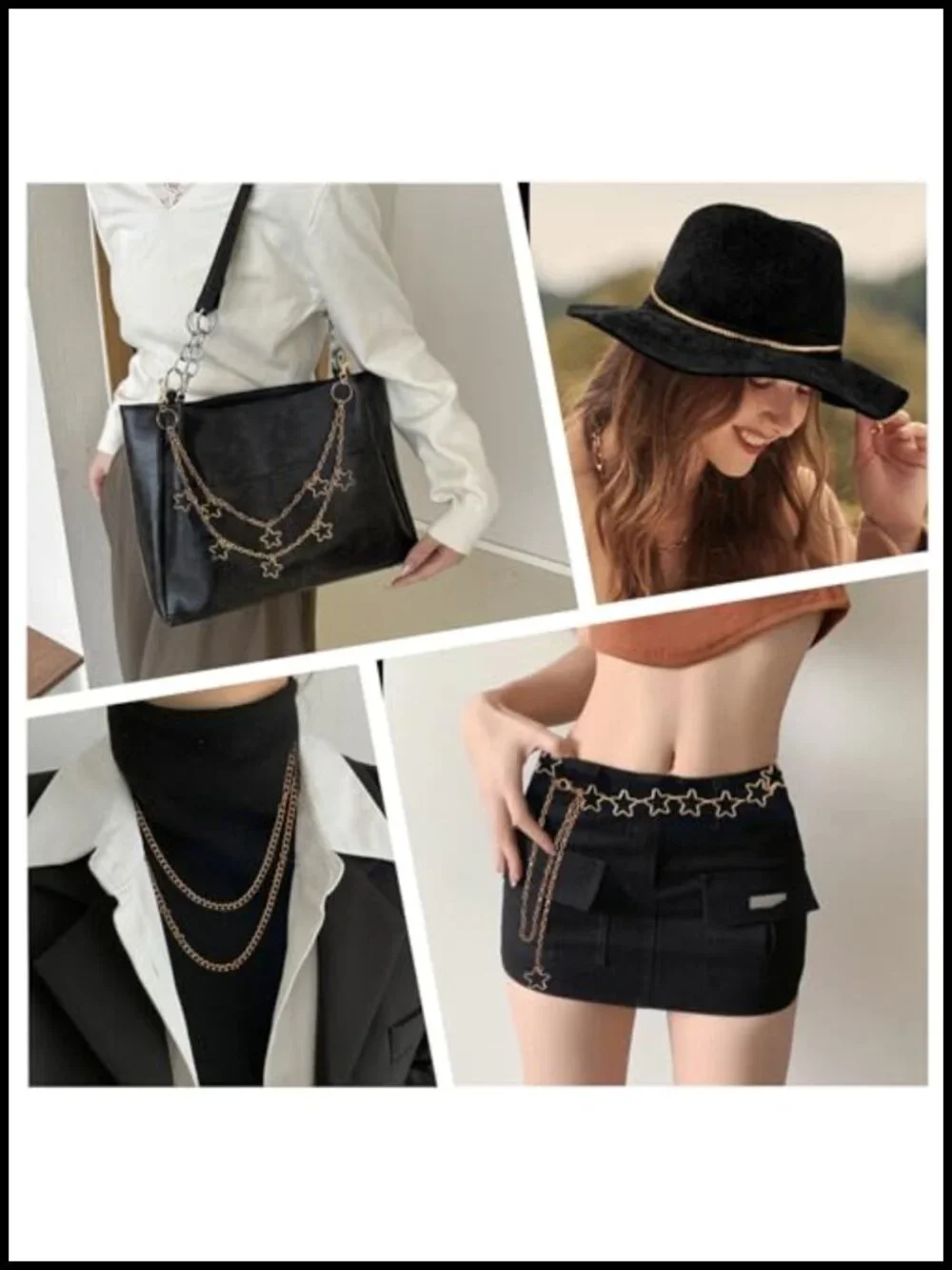 5 Pc Waist Chain Set for Jeans Pants Y2k Punk Accessories Belly Chains